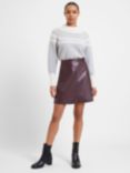 Great Plains Ania Faux Leather Skirt, Cocoa