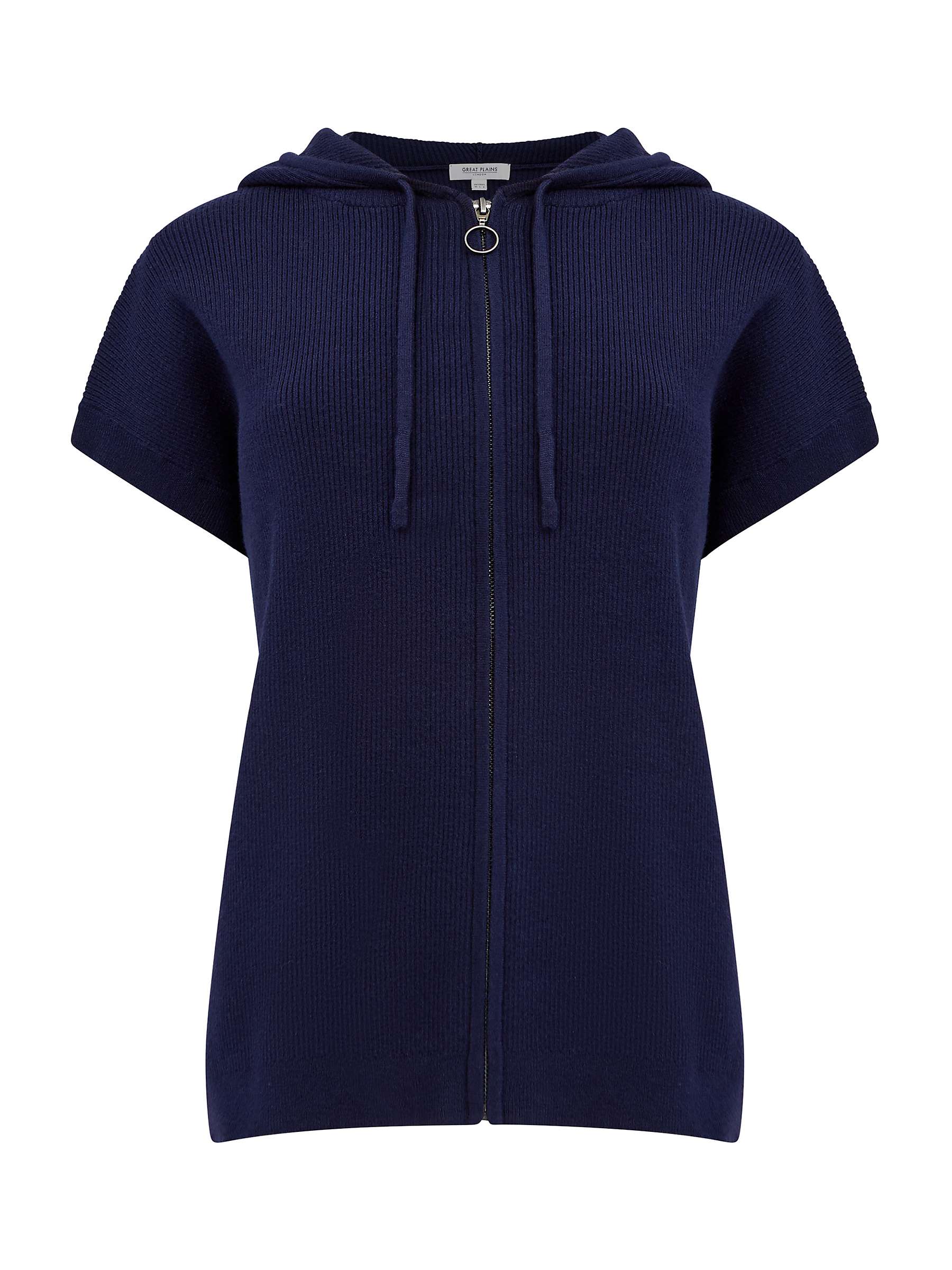 Buy Great Plains Winter Comfort Short Sleeve Knit Jumper, Dark Indigo Online at johnlewis.com