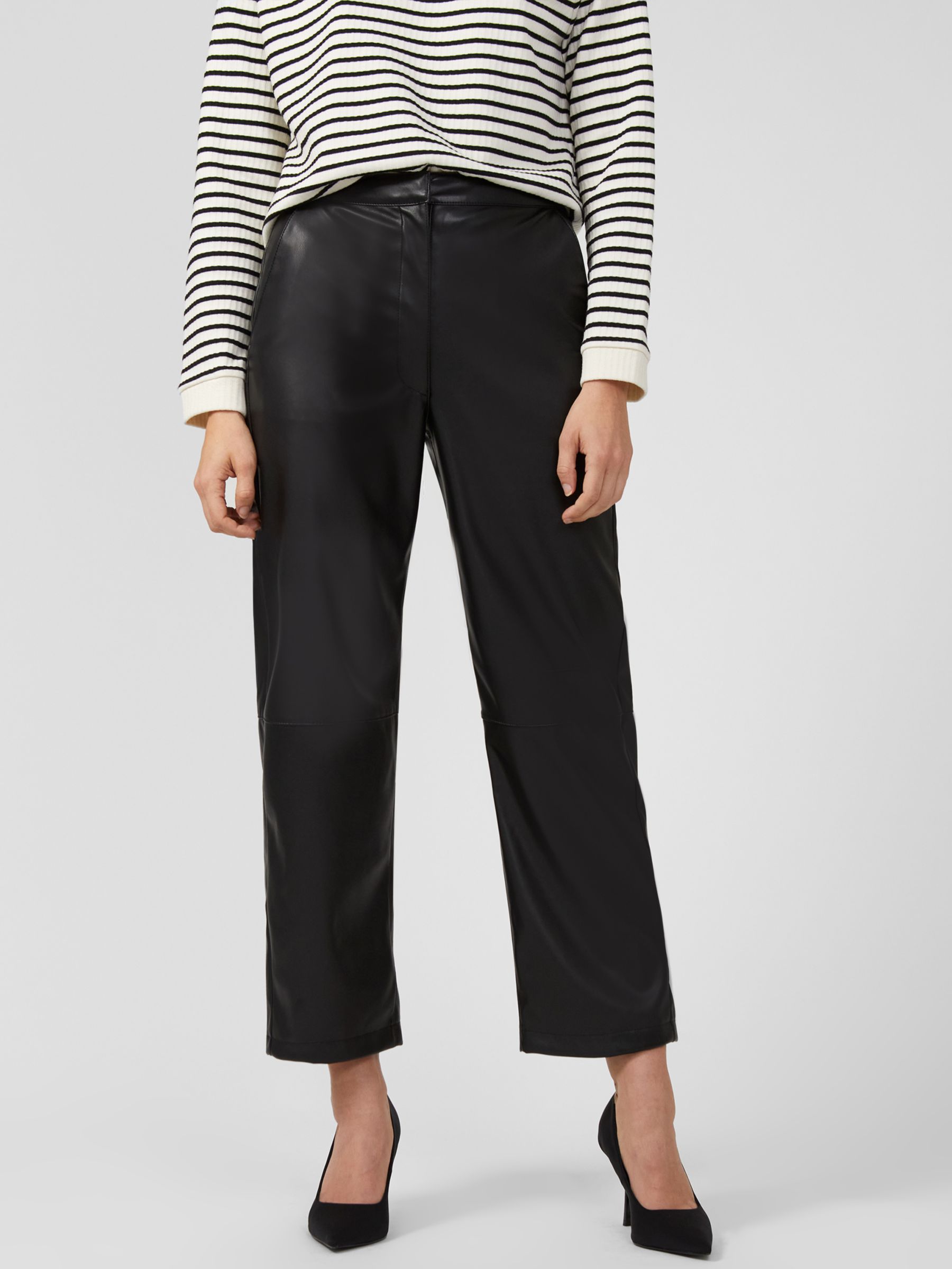 Buy Great Plains Ania Faux Leather Trouser, Black Online at johnlewis.com