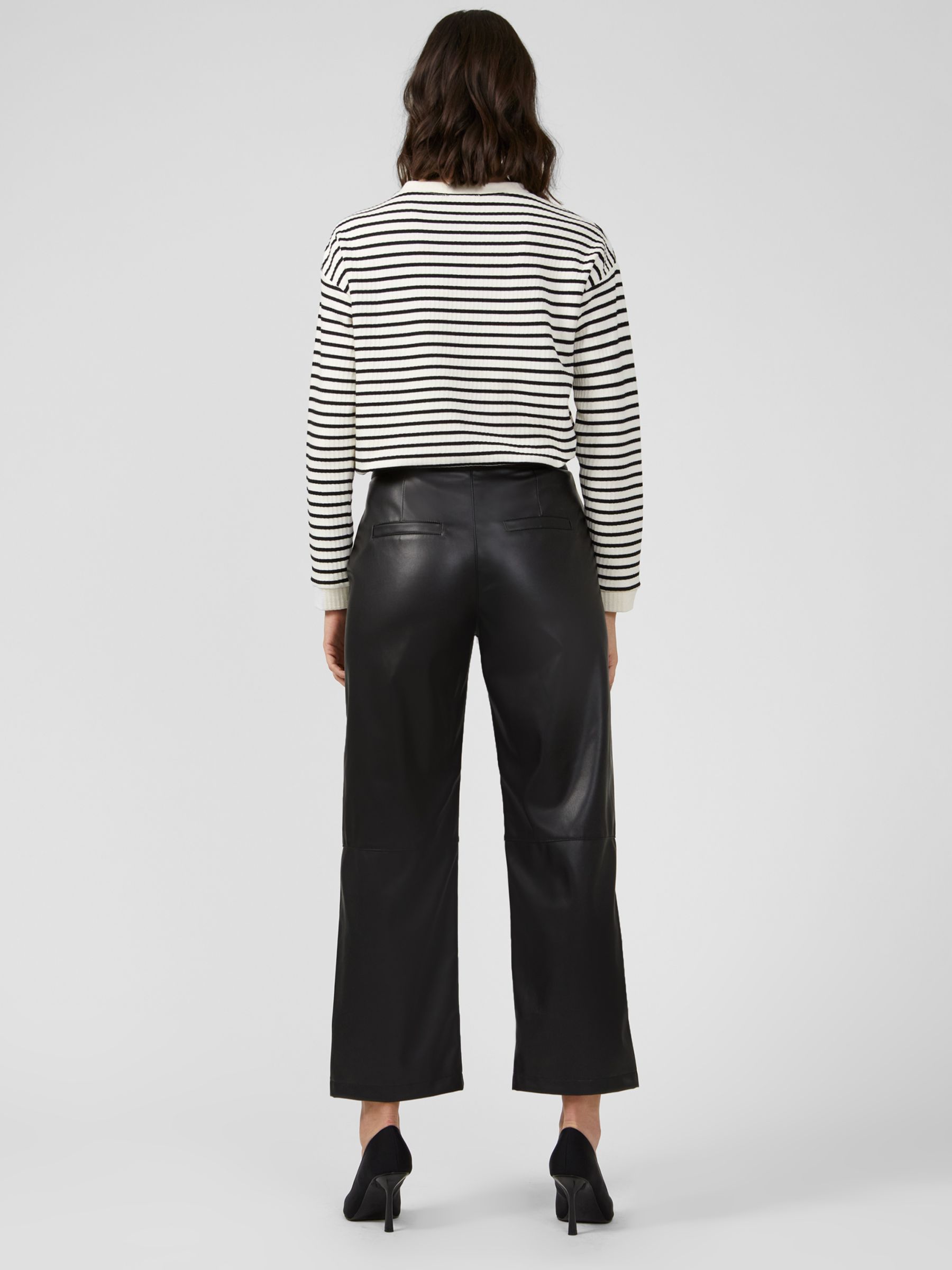 Buy Great Plains Ania Faux Leather Trouser, Black Online at johnlewis.com