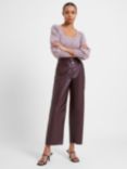 Great Plains Ania Faux Leather Trousers, Cocoa