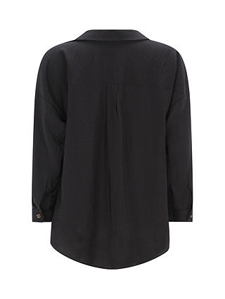 Mint Velvet Oversized Throw On Longline Shirt, Black