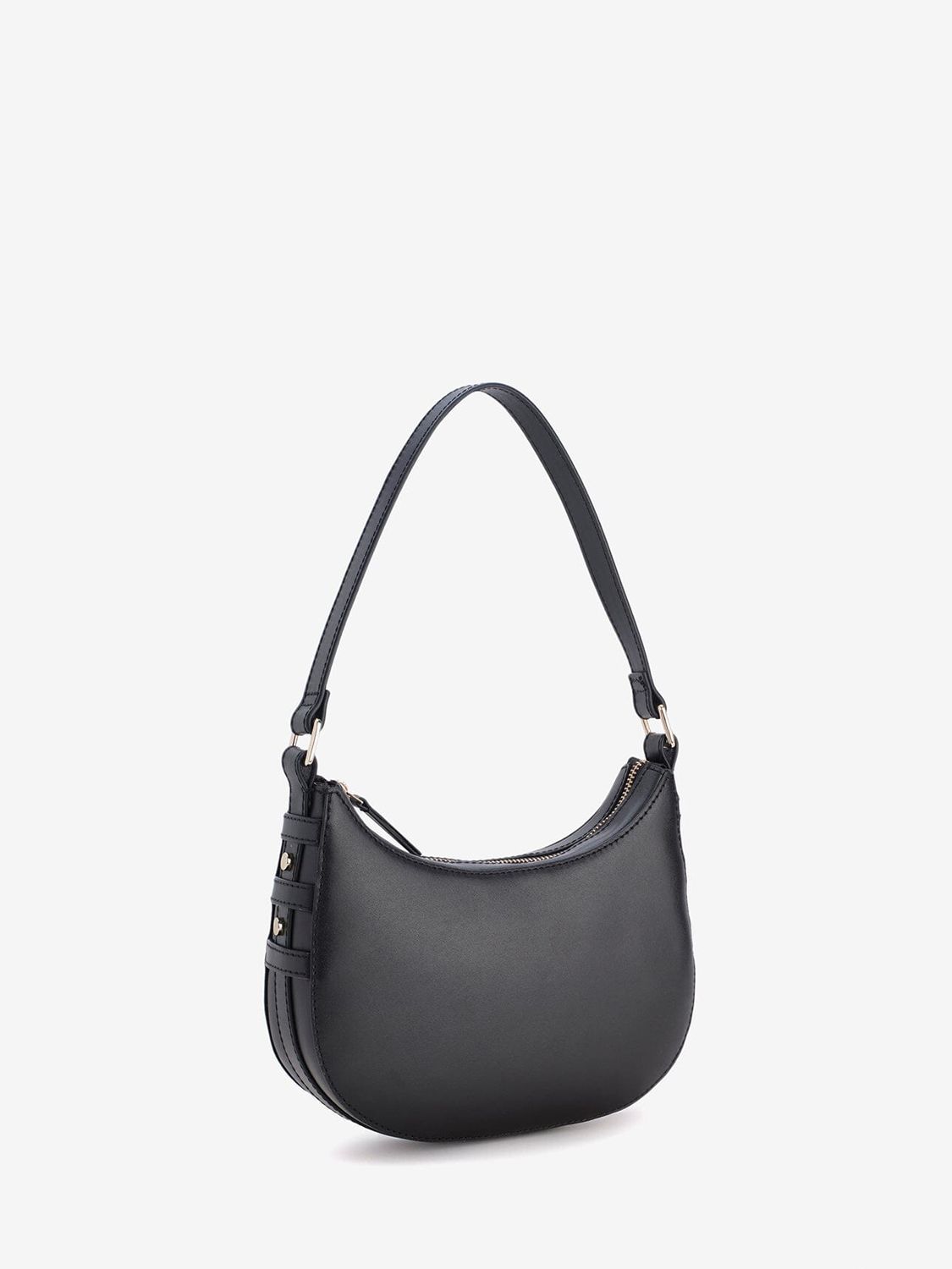 Mint Velvet Plain Leather Shoulder Bag, Black at John Lewis & Partners