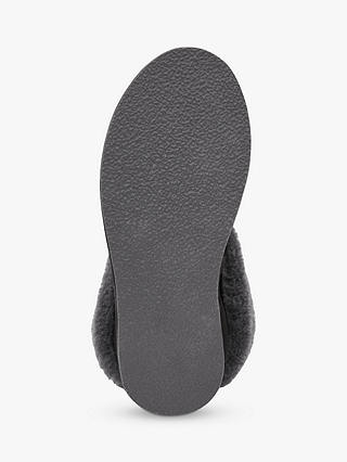 Celtic & Co. Men's Sheepskin Bootee Slippers, Black/Grey