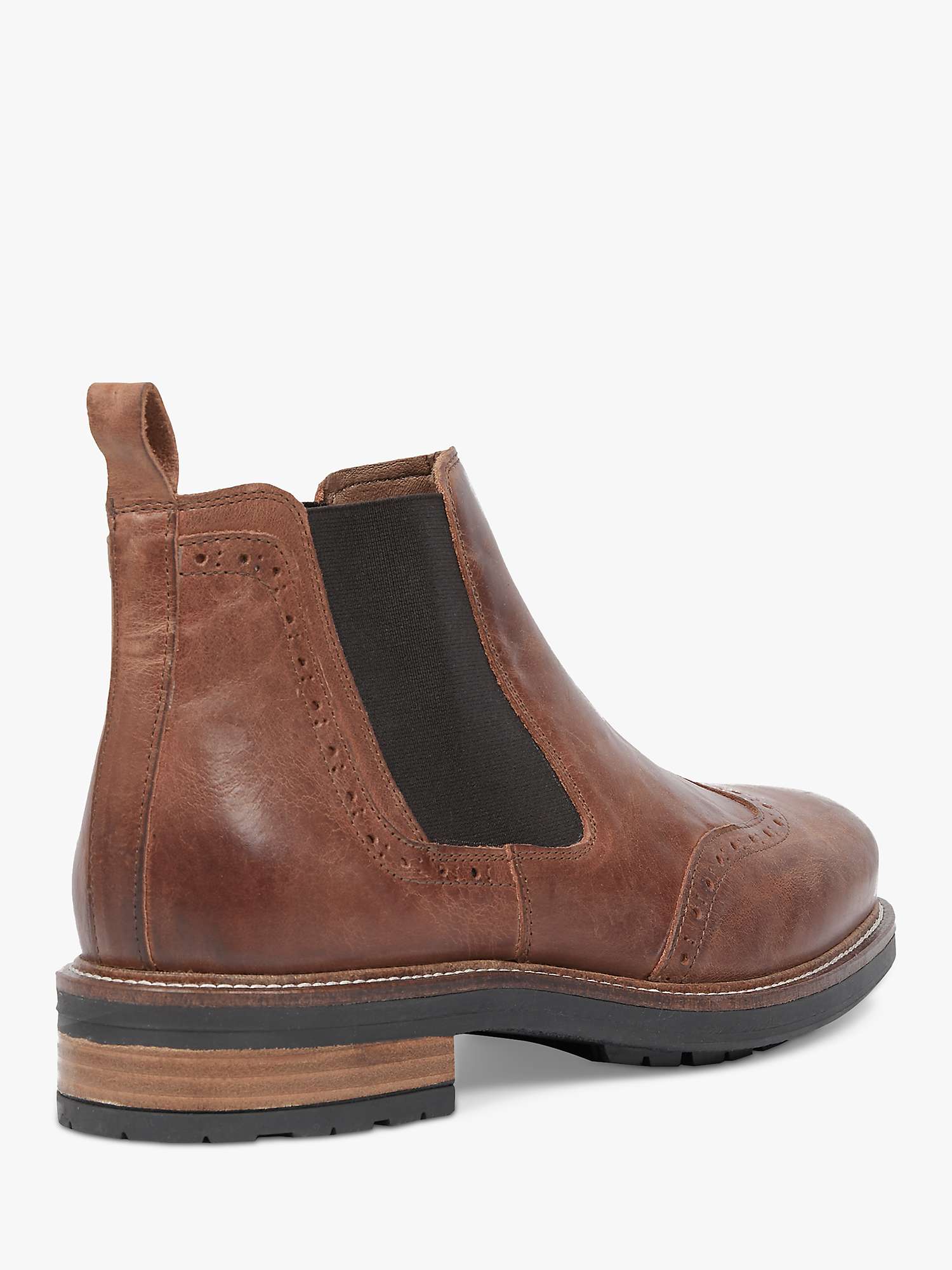 Buy Celtic & Co. Leather Chelsea Brogue Boots, Antique Brown Online at johnlewis.com