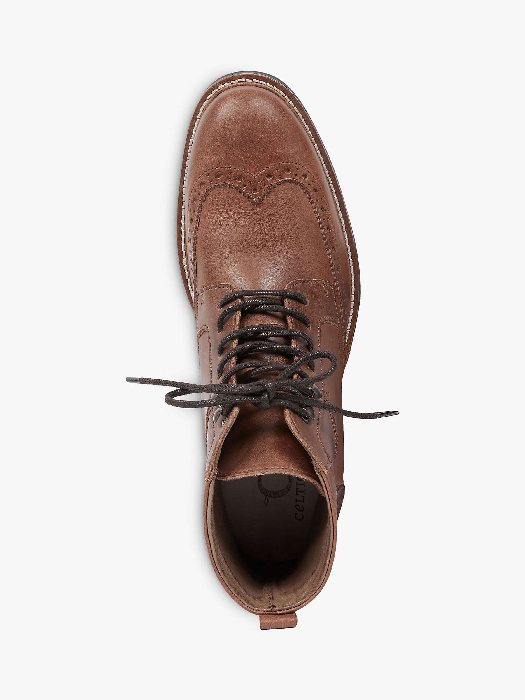 Buy Celtic & Co. Lace Up Brogue Boot, Tan Online at johnlewis.com