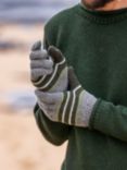 Celtic & Co. Wool Stripe Gloves, Grey/Multi