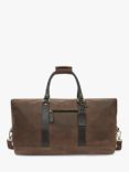 Celtic & Co. Trim Leather Holdall Travel Bag, Brown