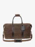 Celtic & Co. Trim Leather Holdall Travel Bag, Brown