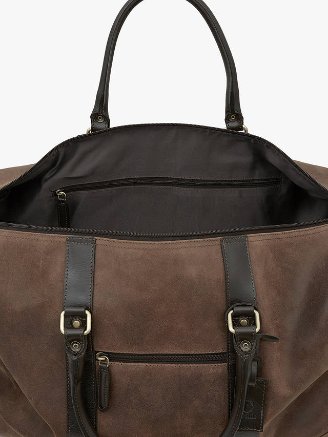 Celtic & Co. Trim Leather Holdall Travel Bag, Brown