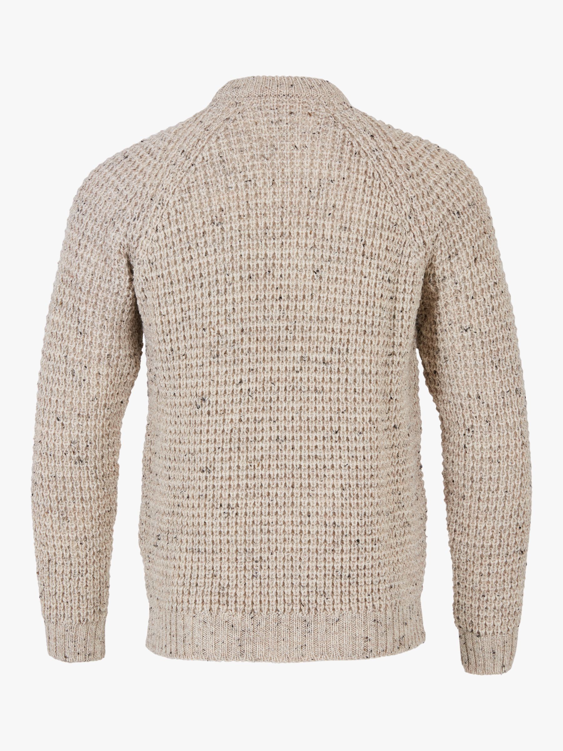 Buy Celtic & Co. Waffle Stitch Crew Jumper, Oatmeal Online at johnlewis.com