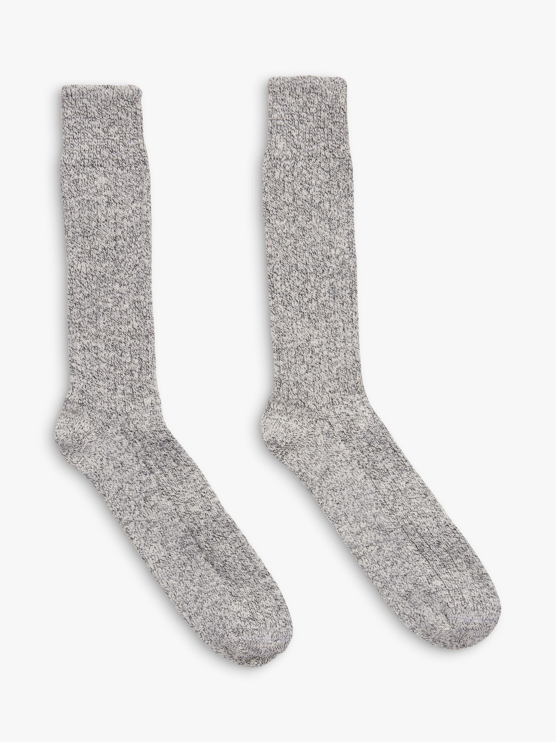 Buy Celtic & Co. Cotton Yarn Twist Sock, Grey Online at johnlewis.com