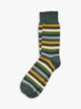 Celtic & Co. Merino Cotton Stripe Sock, Green/Multi