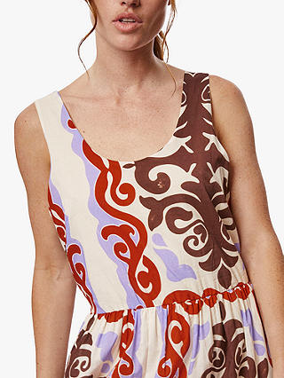 James Lakeland Wide Neckline Strappy Midi Dress, Multi