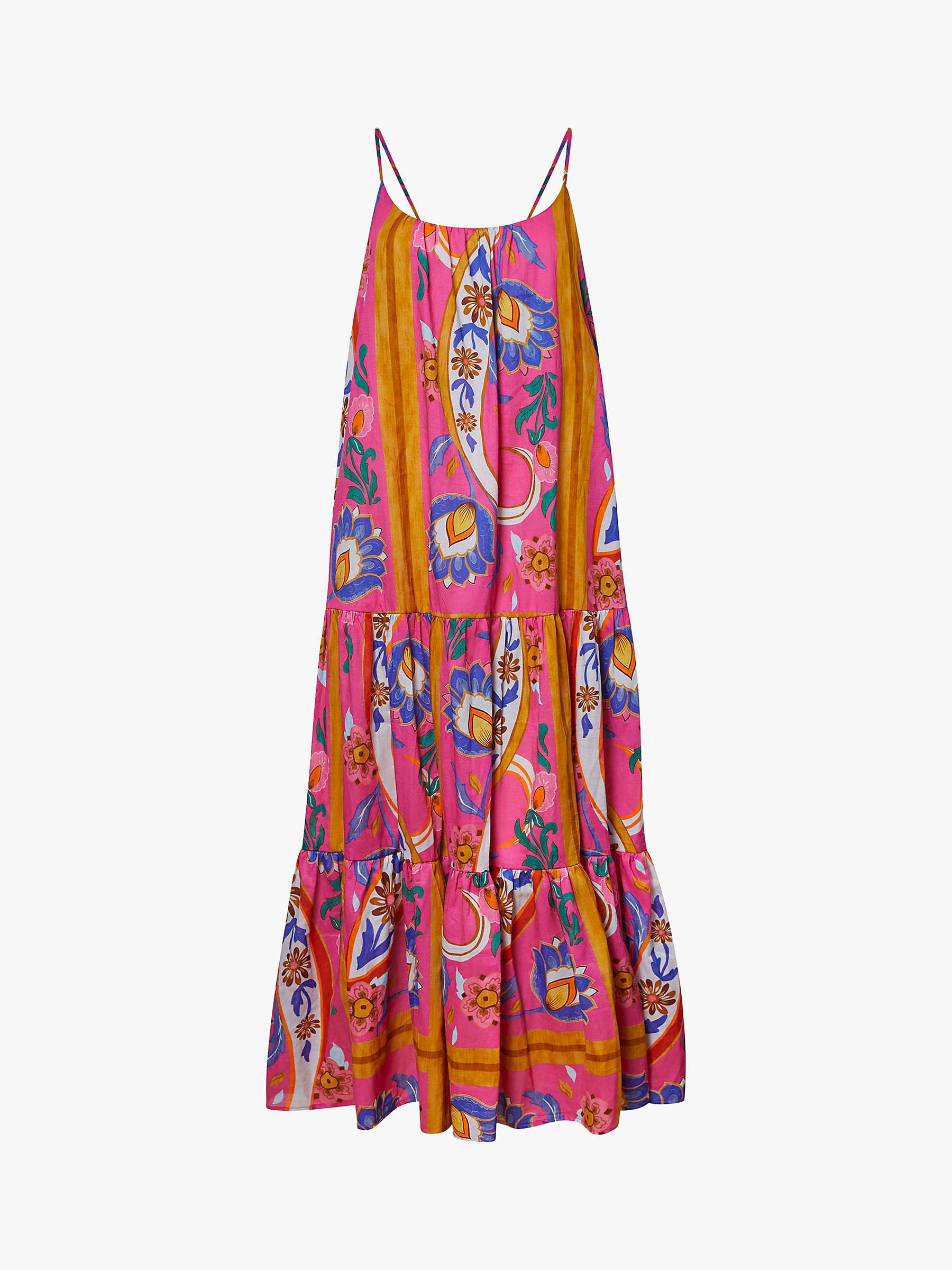 Buy James Lakeland Strappy Tiered Maxi Dress, Pink Online at johnlewis.com