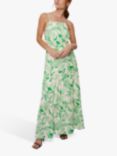 James Lakeland Floral Open Back Maxi Dress, Green