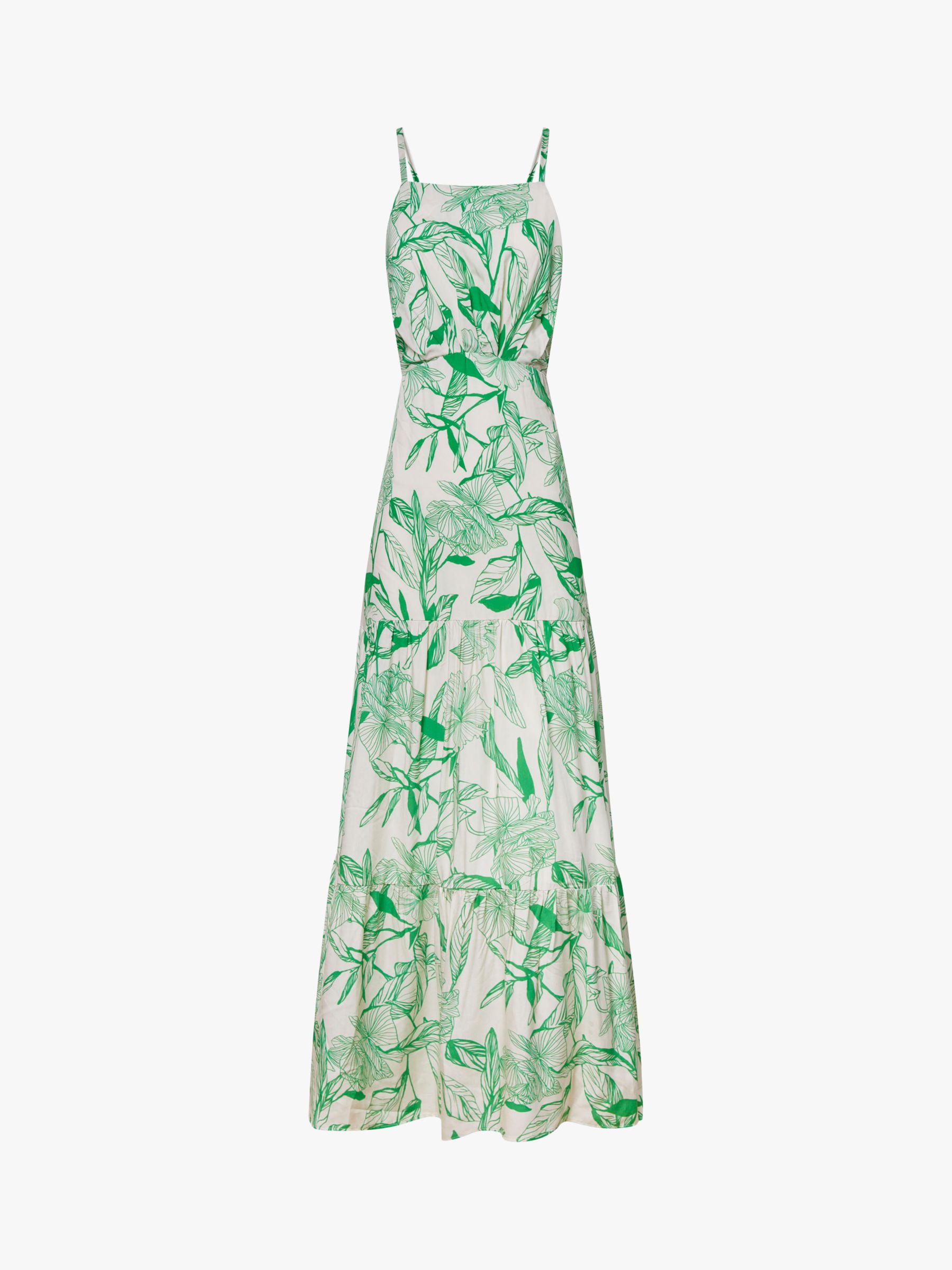Buy James Lakeland Floral Open Back Maxi Dress, Green Online at johnlewis.com