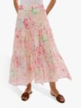 James Lakeland Tiered Midi Skirt, Pale Pink