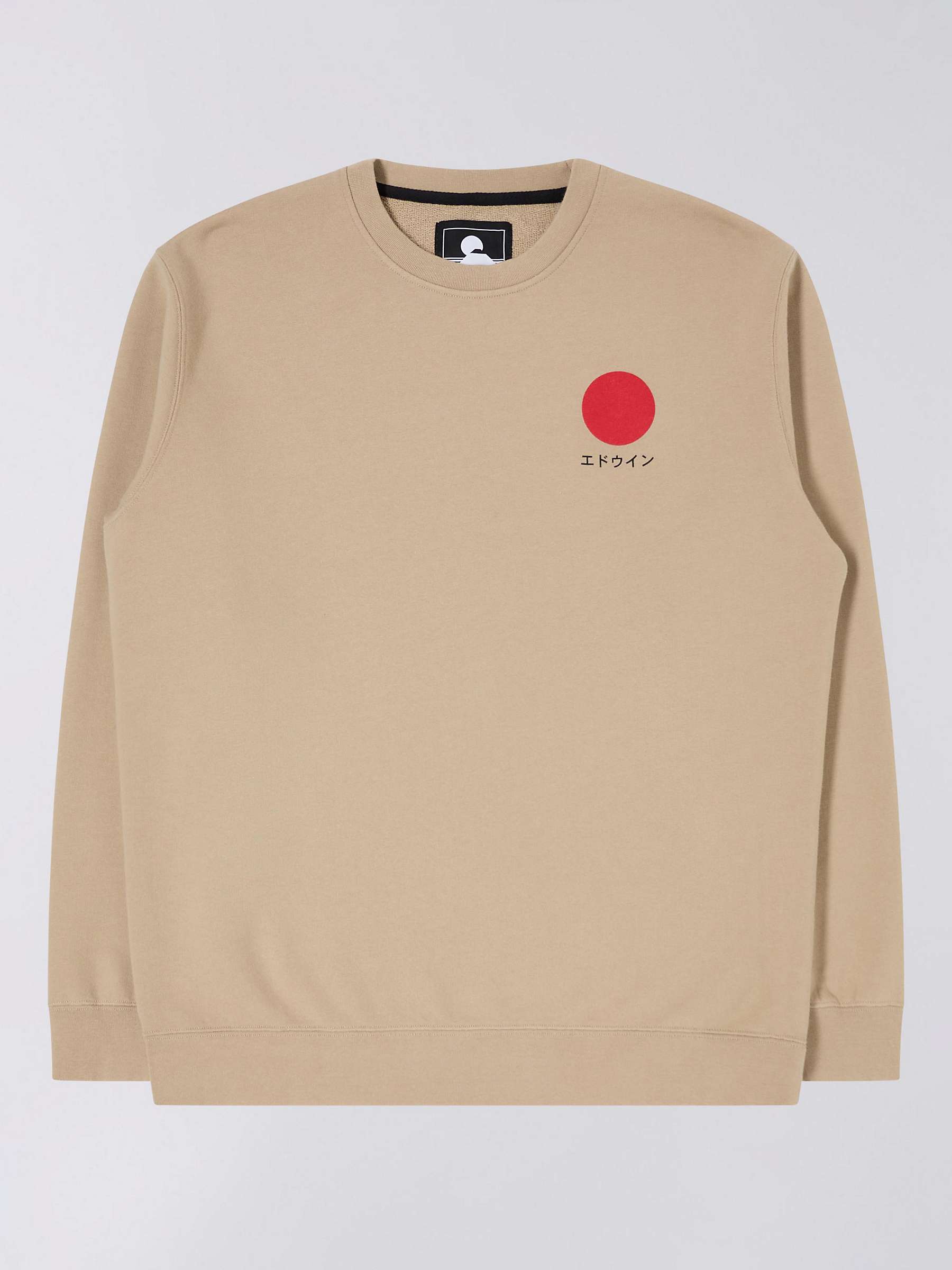 Buy Edwin Japanese Sun Logo Cotton Sweatshirt, White Pepper Online at johnlewis.com