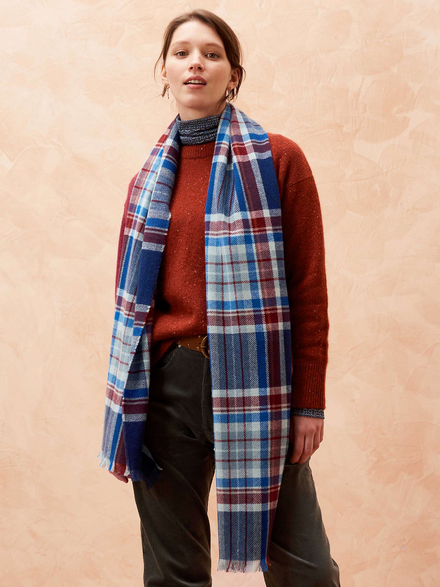 Buy Brora Cashmere Check Scarf Online at johnlewis.com