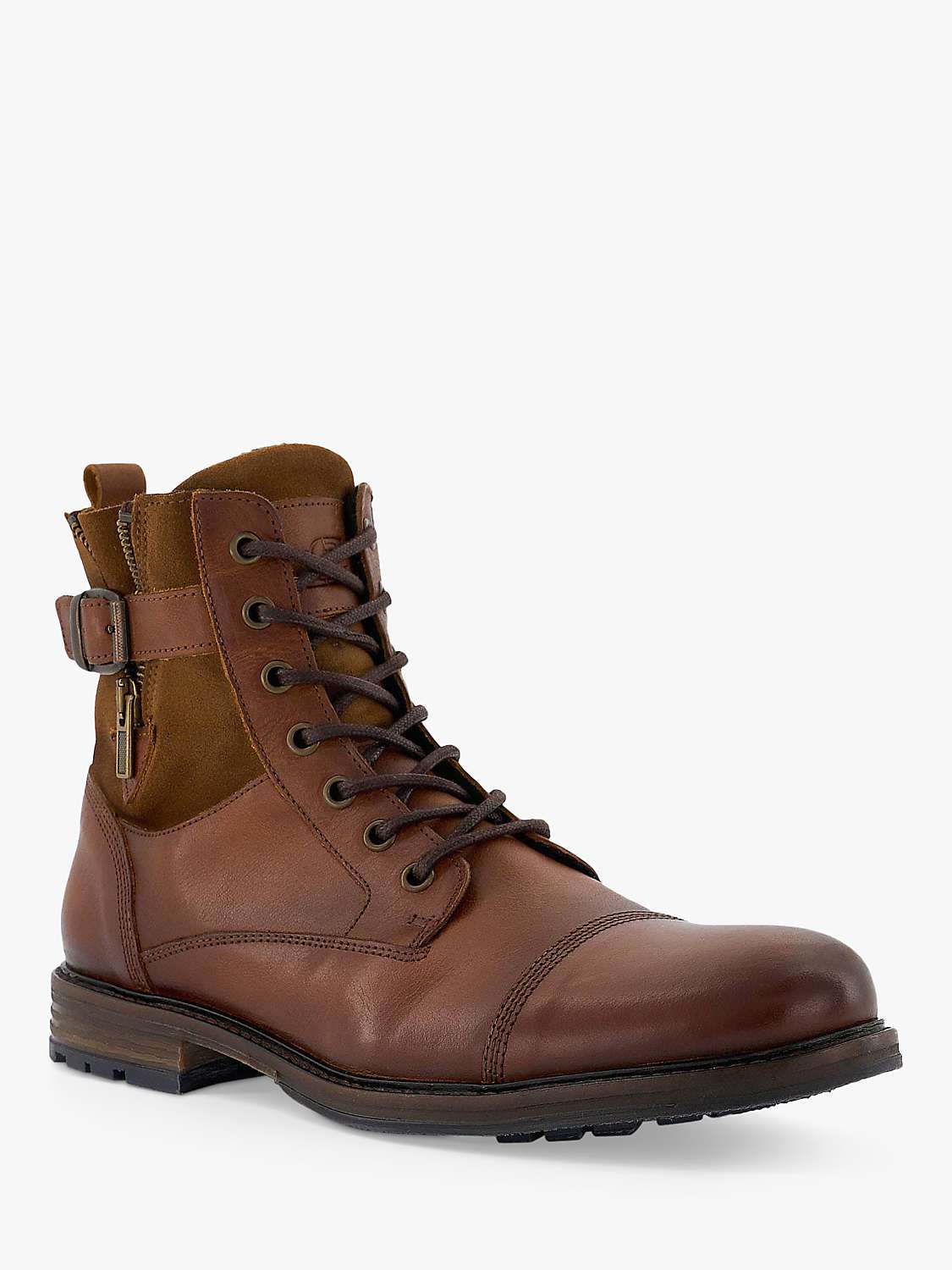 Buy Dune Call Leather Ankle Boots, Tan Online at johnlewis.com