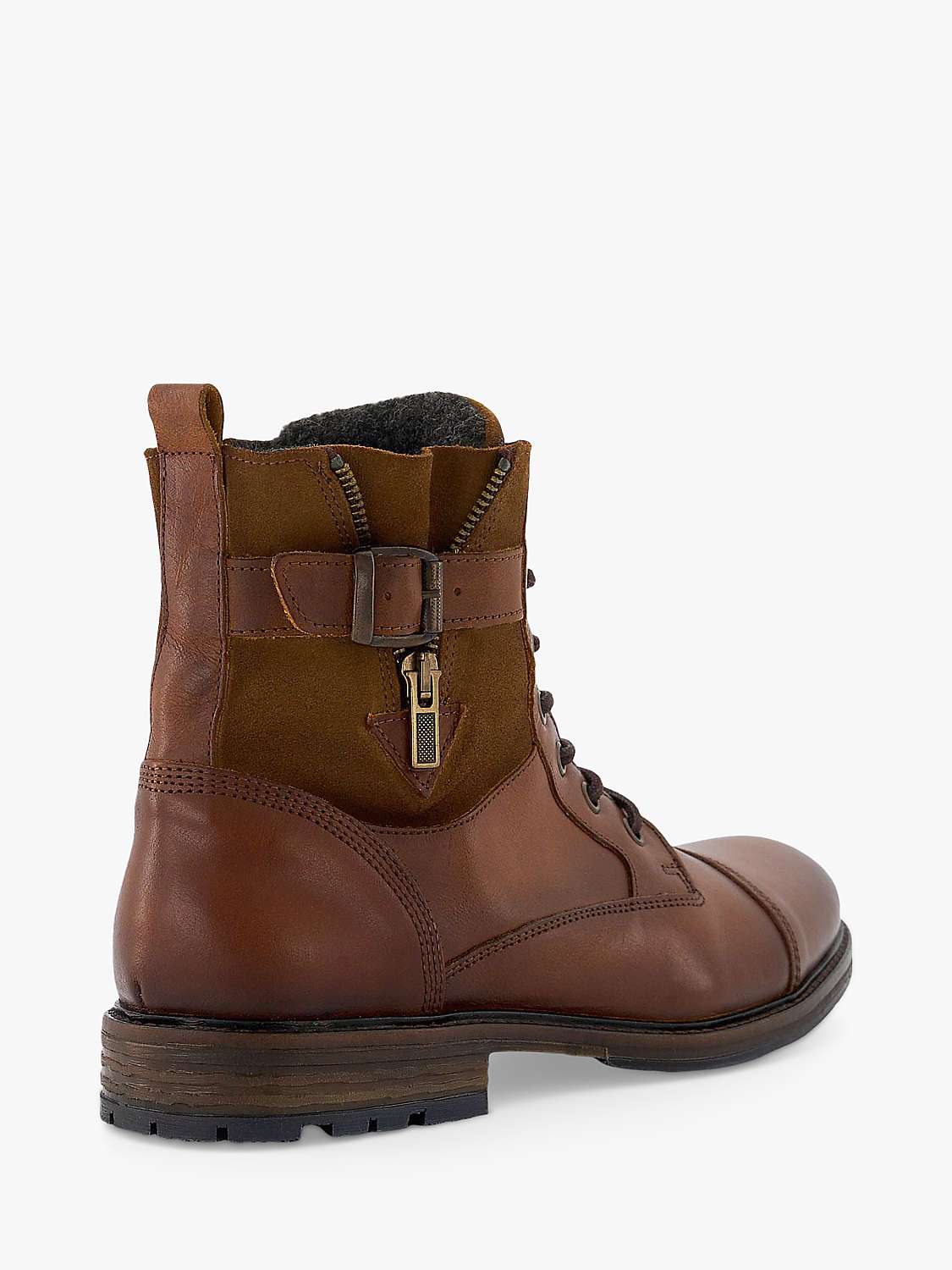 Buy Dune Call Leather Ankle Boots, Tan Online at johnlewis.com