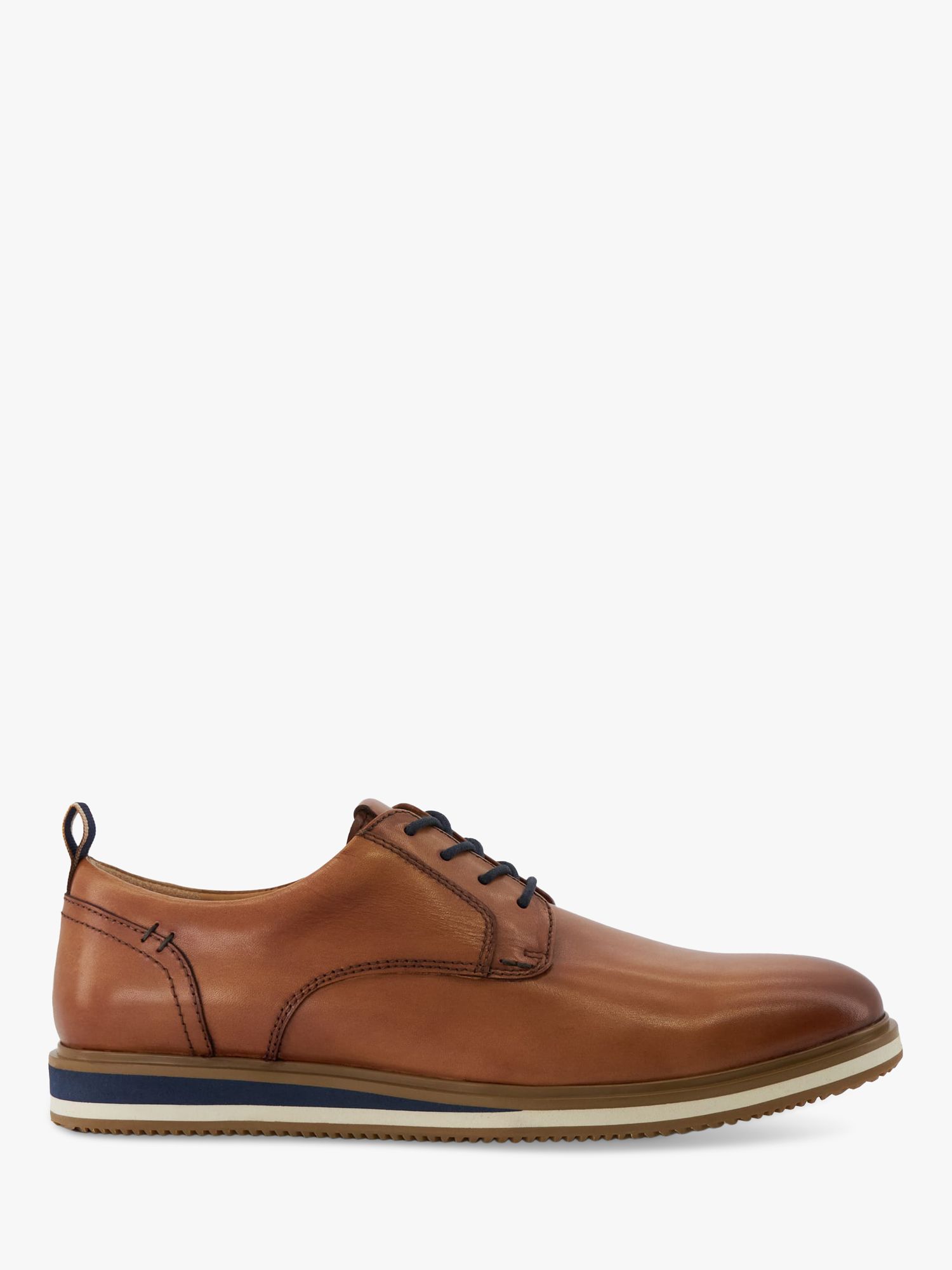 Dune Blaksley Leather Lace-Up Shoes, Tan at John Lewis & Partners