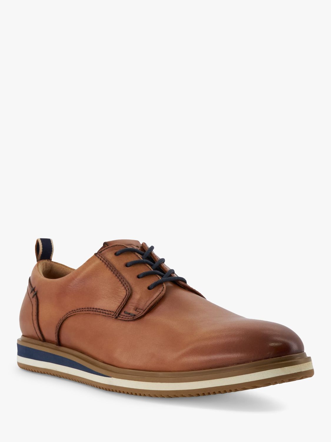 Buy Dune Blaksley Leather Lace-Up Shoes, Tan Online at johnlewis.com