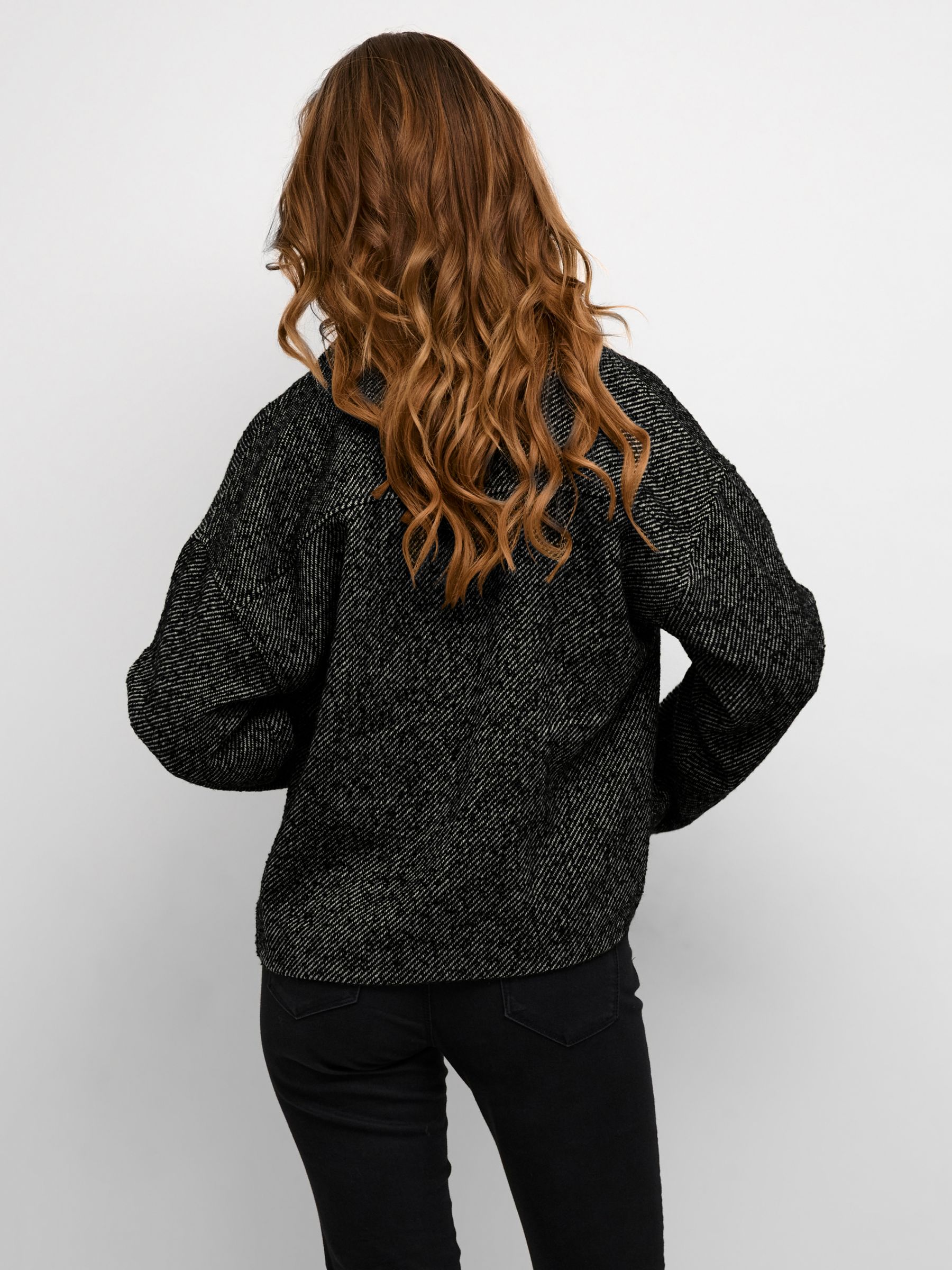 Buy KAFFE Olivia Tweed Notch Lapel Blazers, Brown/Black Online at johnlewis.com