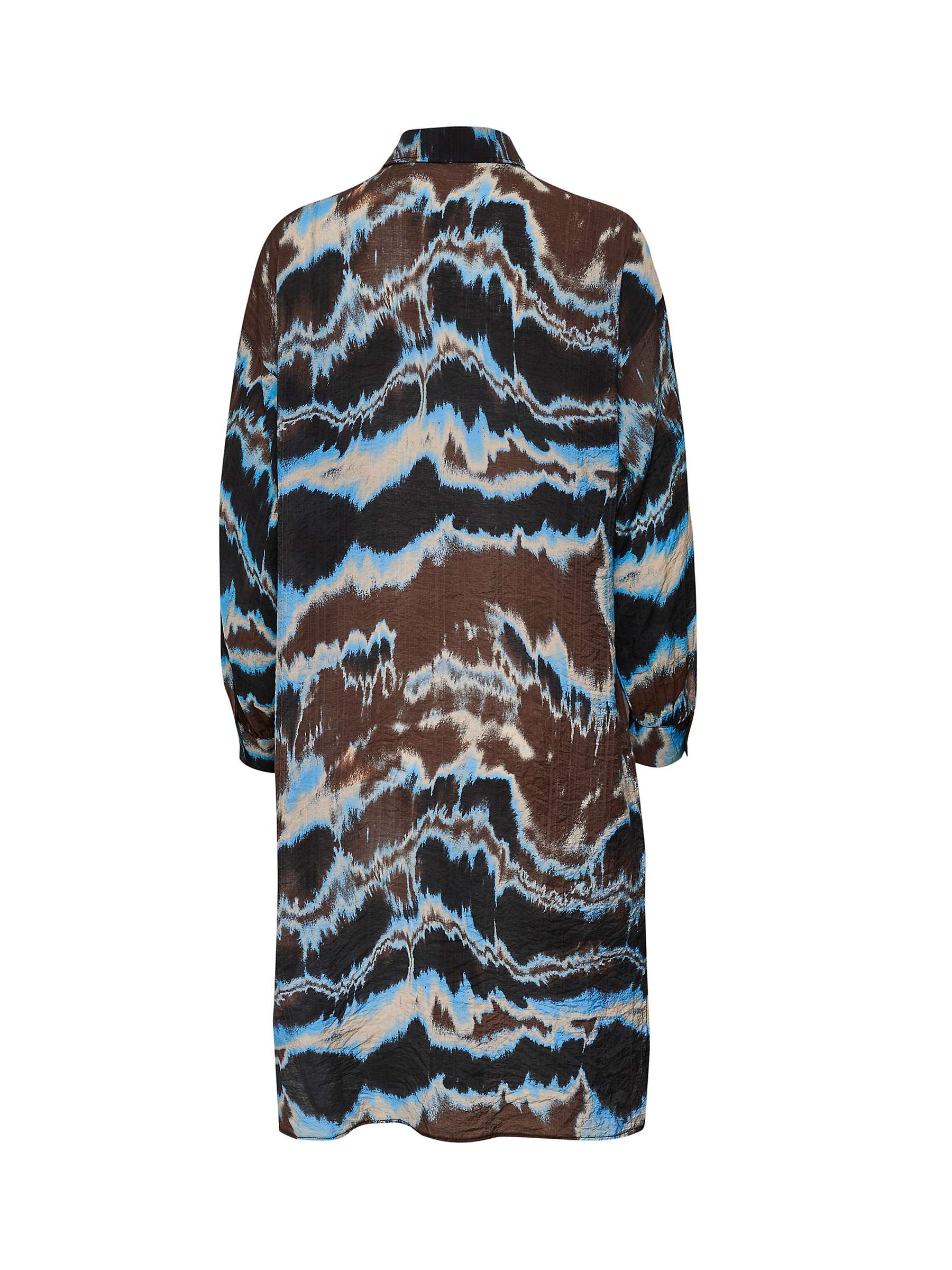 Buy KAFFE Susana Knee Length Shirt Dress, Brown/Multi Online at johnlewis.com