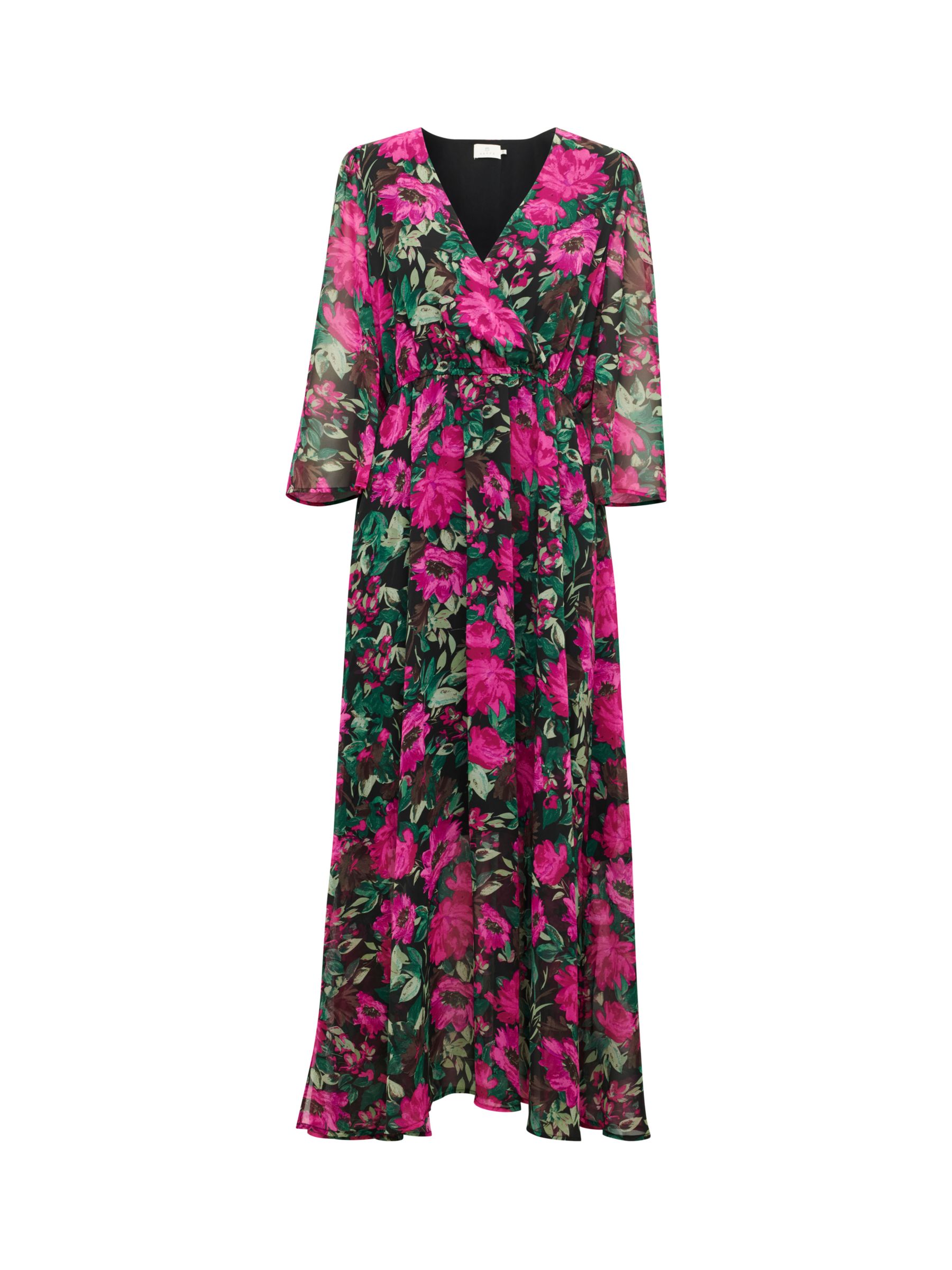 KAFFE Willa V-Neck Maxi Dress, Multi at John Lewis & Partners