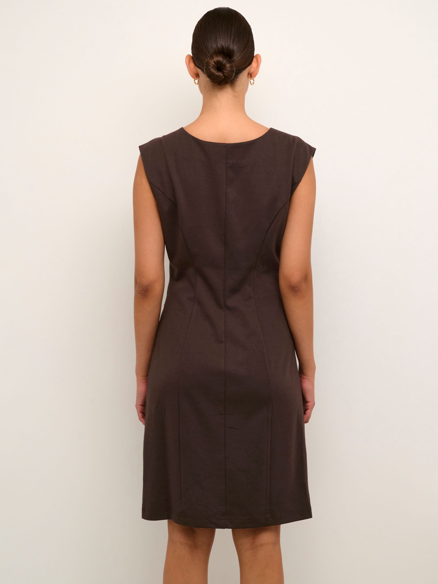 Buy KAFFE India Sleeveless Knee Length Dress, Java Online at johnlewis.com