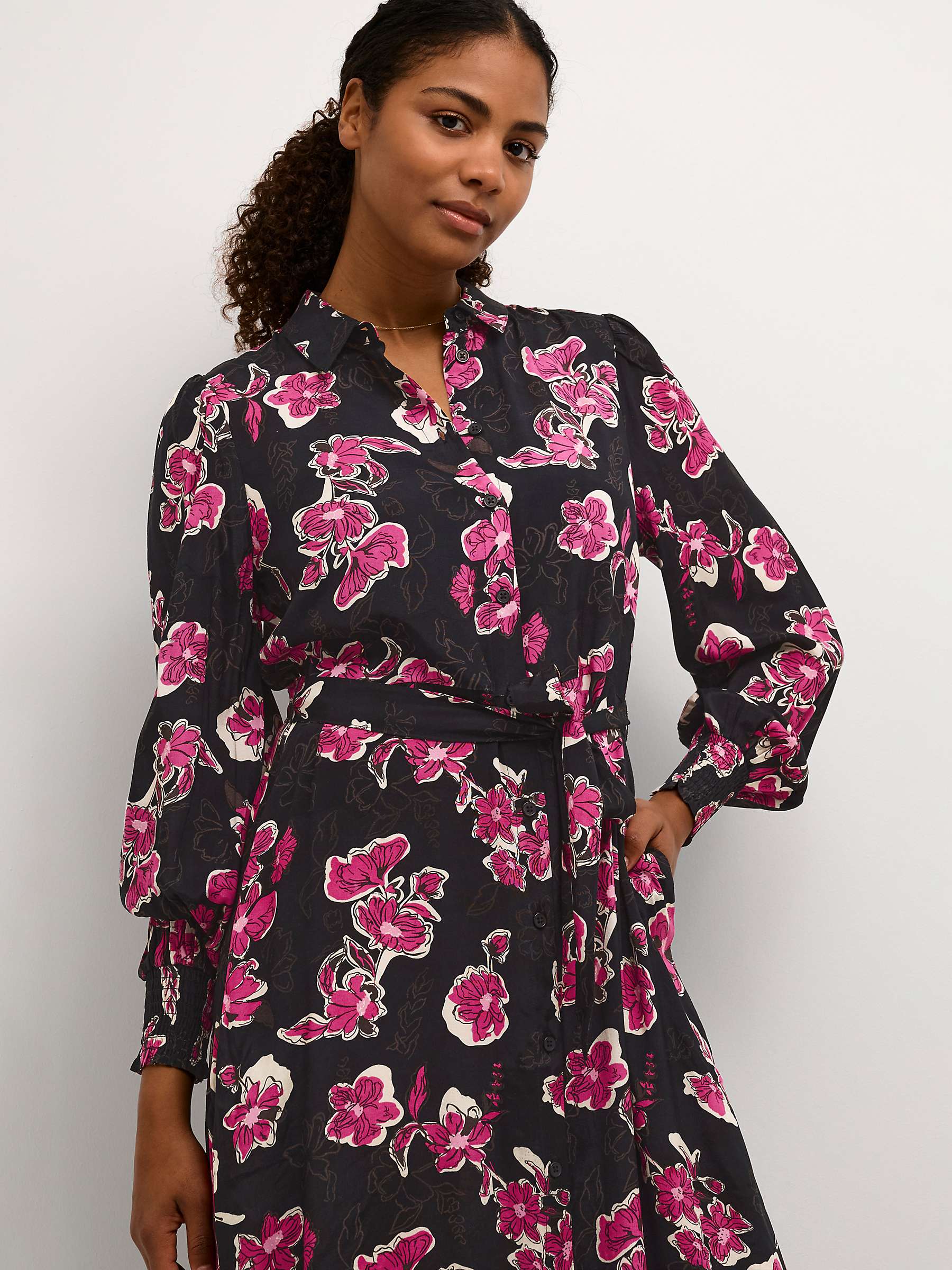 Buy KAFFE Pollie Oline Shirt Midi Dress Online at johnlewis.com