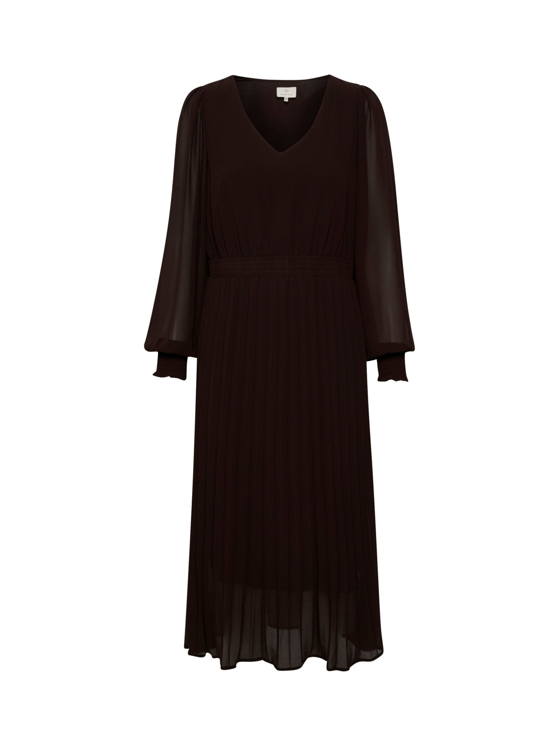 KAFFE Nikka V-Neck Long Sleeve Midi Dress at John Lewis & Partners