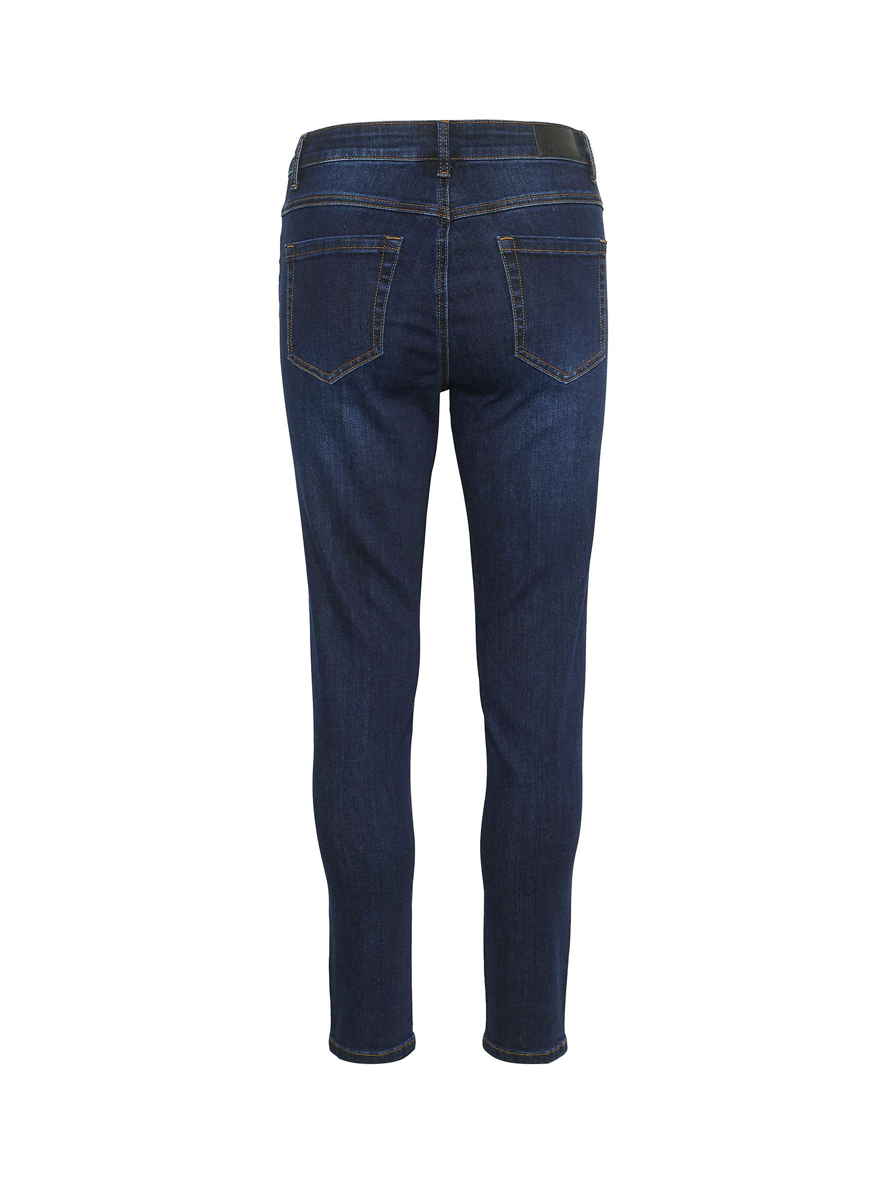 KAFFE Sinem High Waisted Jeans, Dark Blue Denim at John Lewis & Partners