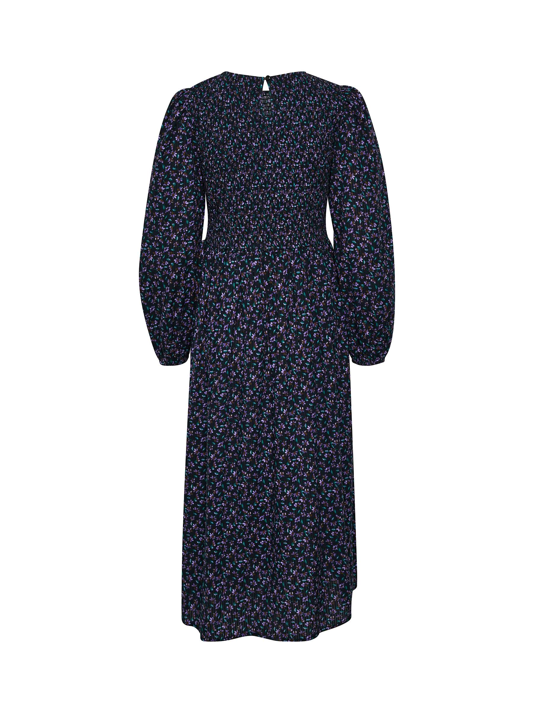 Buy KAFFE Nomy Smock Long Sleeve Midi Dress, Multi Online at johnlewis.com