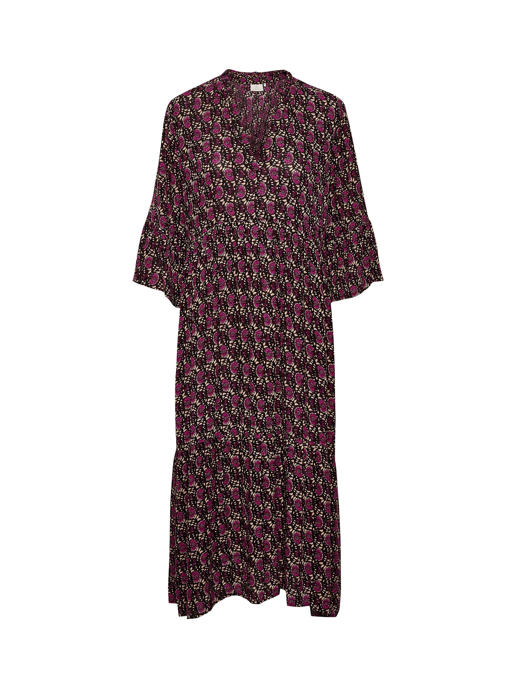 Buy Karina Amber Flower and Leaf Midi Dress, Pink/Multi Online at johnlewis.com