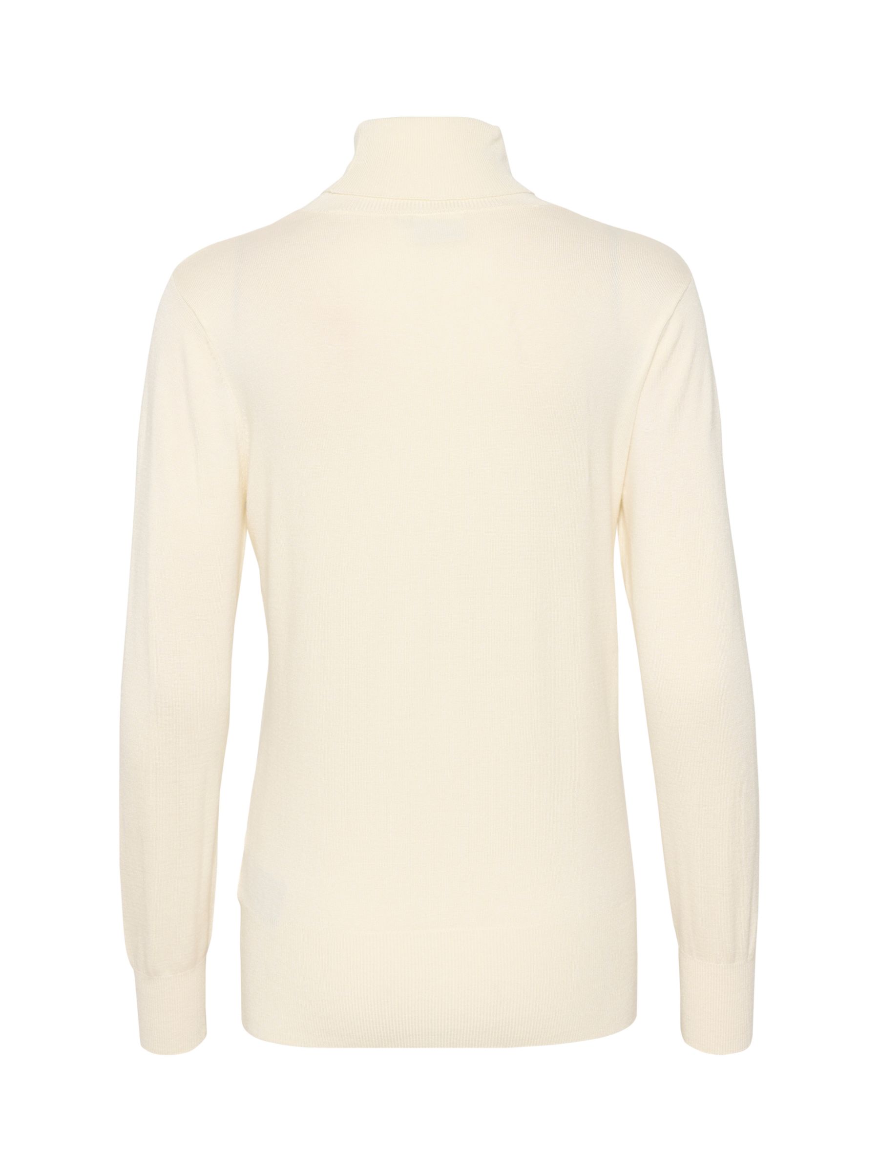 KAFFE Astrid Long Sleeve Roll Neck Pullover Jumper, Antique White at ...