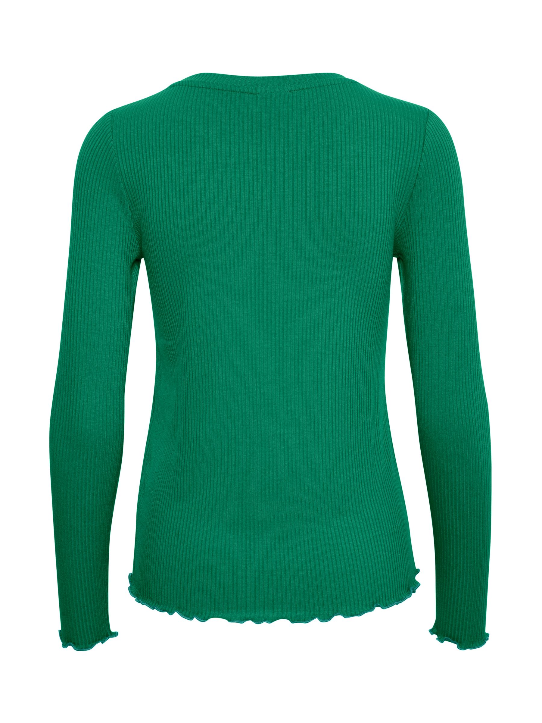 Buy KAFFE Drew Long Sleeve Rib Knit T-Shirt Online at johnlewis.com