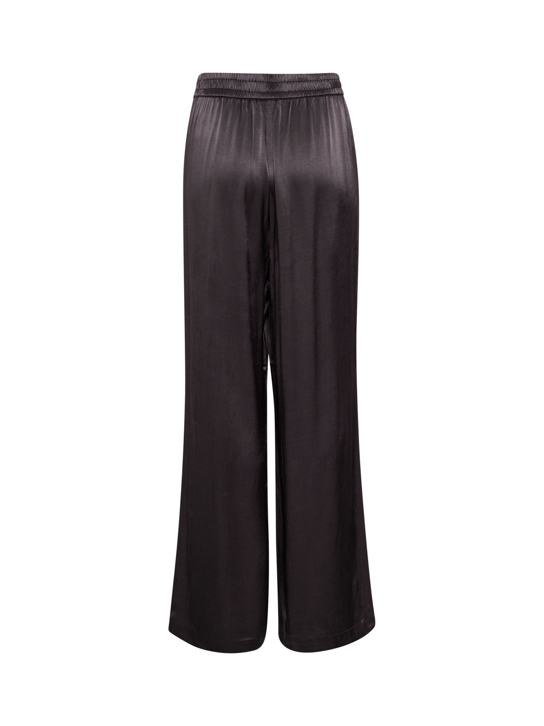Buy KAFFE Rosita Wide Leg Elastic Waist Trousers, Brown Online at johnlewis.com