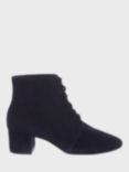 Hobbs Hetty Lace Up Suede Ankle Boots, Navy