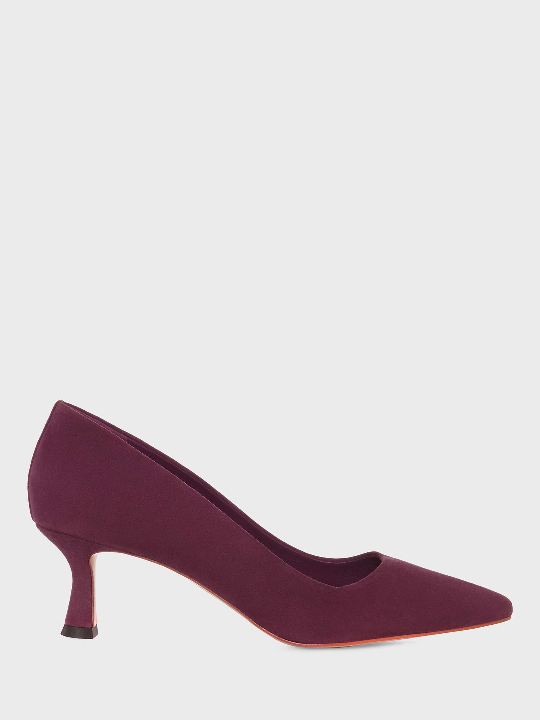 Hobbs Esther Suede Court Shoes, Deep Purple at John Lewis & Partners
