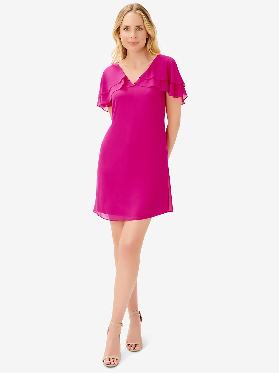 Buy Adrianna Papell Chiffon Shift Dress,  Adrianna Papell Online at johnlewis.com