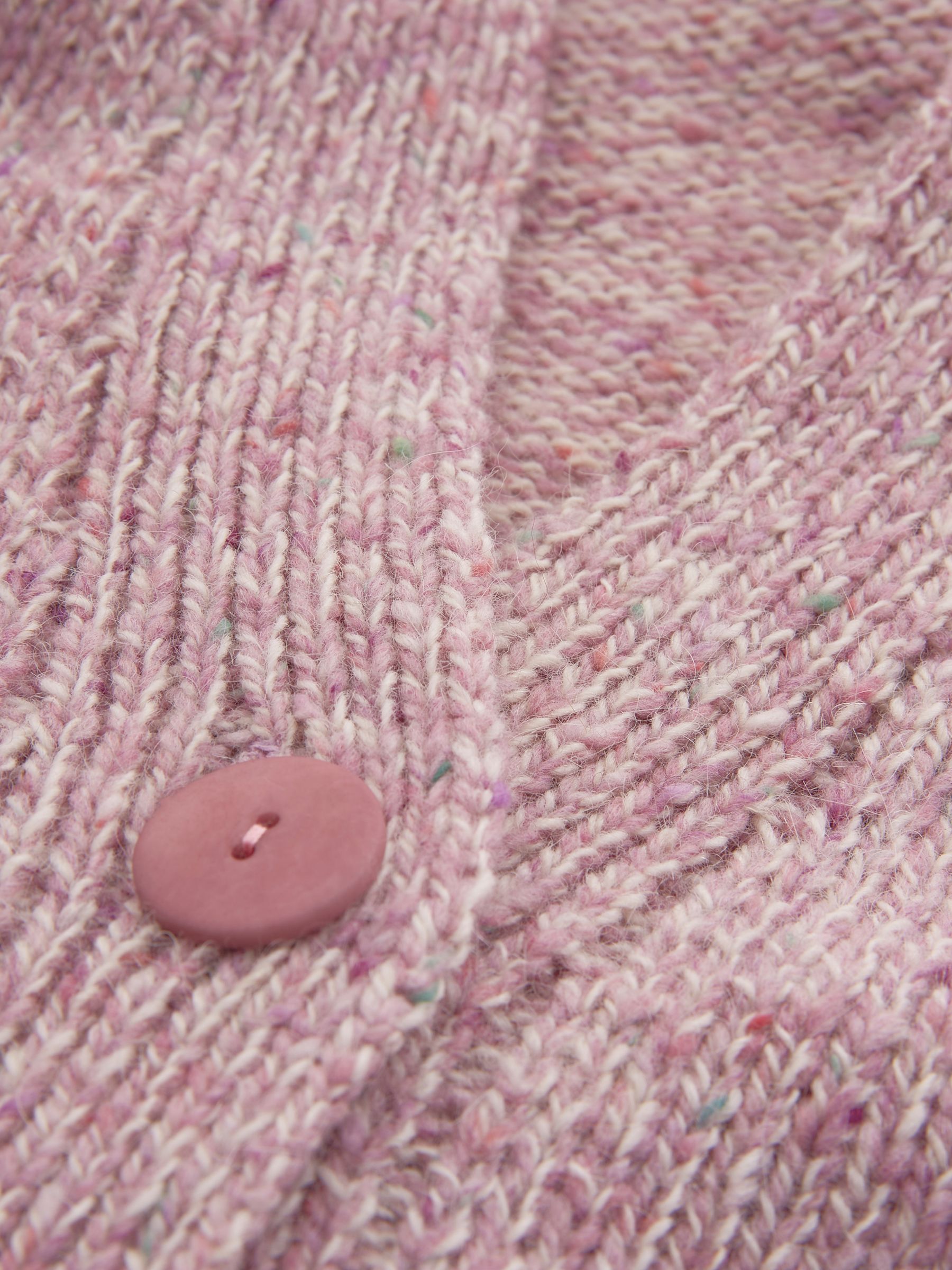 Celtic & Co. Alpaca Tweed Cardigan, Heather at John Lewis & Partners