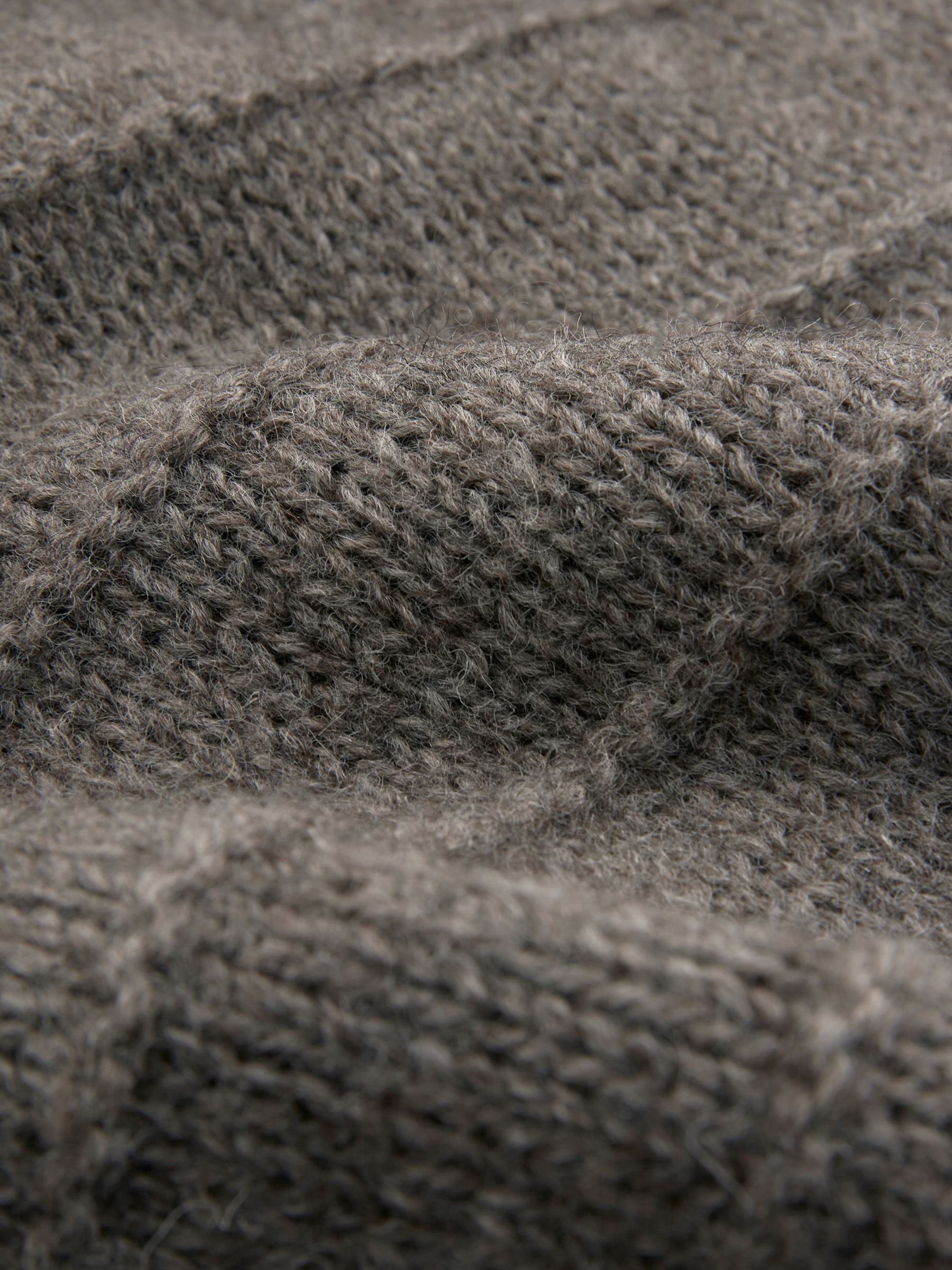 Celtic & Co. Purl Detail Roll Neck, Undyed Brown at John Lewis & Partners