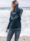 Celtic & Co. Float Stitch Yoke Donegal Jumper, Icelandic Blue