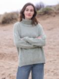 Celtic & Co. Slouch Roll Neck Wool Jumper, Opal, Opal