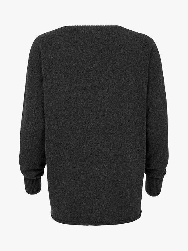 Celtic & Co. Geelong Slouch Crew Neck Jumper, Charcoal