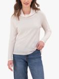 Celtic & Co. Cotton Wool Blend Cowl Neck Top, Chalk