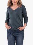 Celtic & Co. Organic Cotton V-Neck Top, Slate